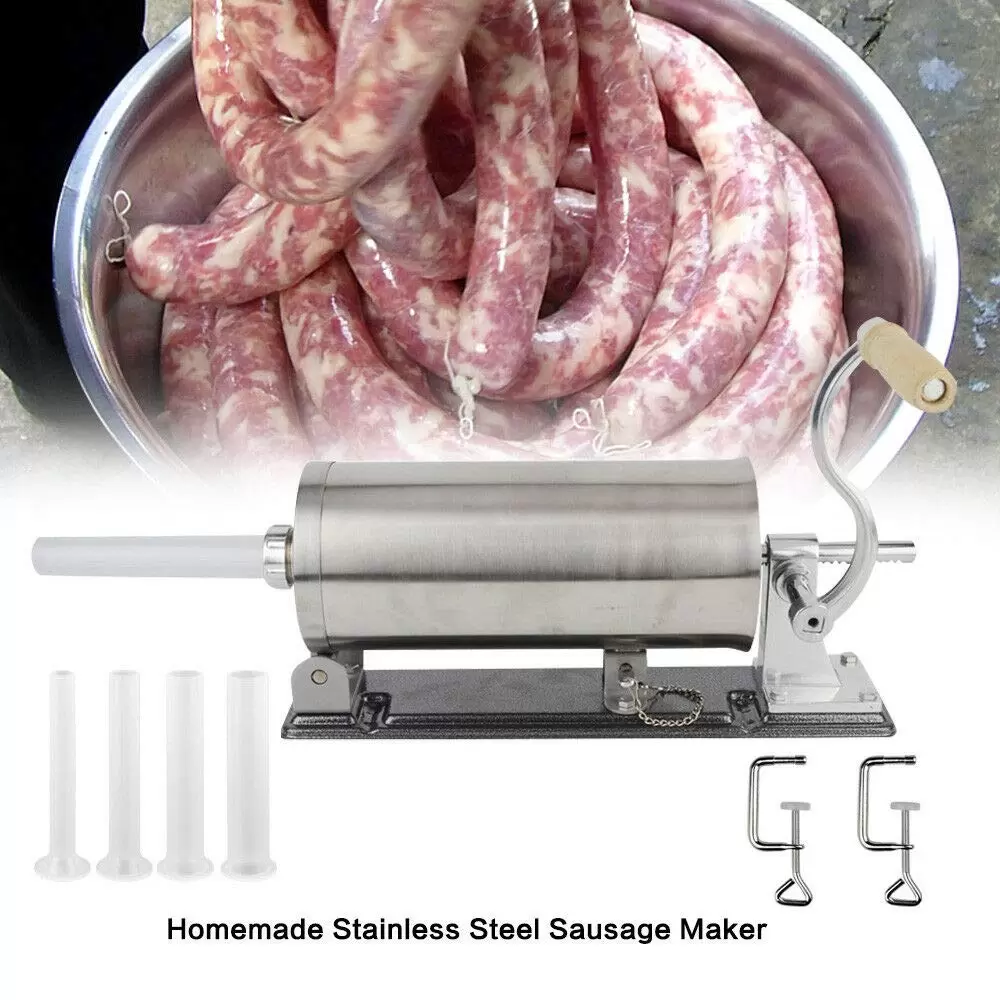 3L Stainless Steel Manual Sausage Filler Sausage Machine Sausage Syringe Sausage Press Sausage Maker for Homes Businesses Restaurants Snack Bars 3L Stainless Steel Manual Sausage Filler Sausage Machine Sausage Syringe Sausage Press Sausage Maker for Homes Businesses Restaurants Snack Bars