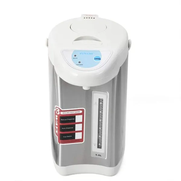 Electric Kettle, Stainless Steel, 5.8L, Hot Water Dispenser, Water Level Display, Hot Water Dispenser, Gray