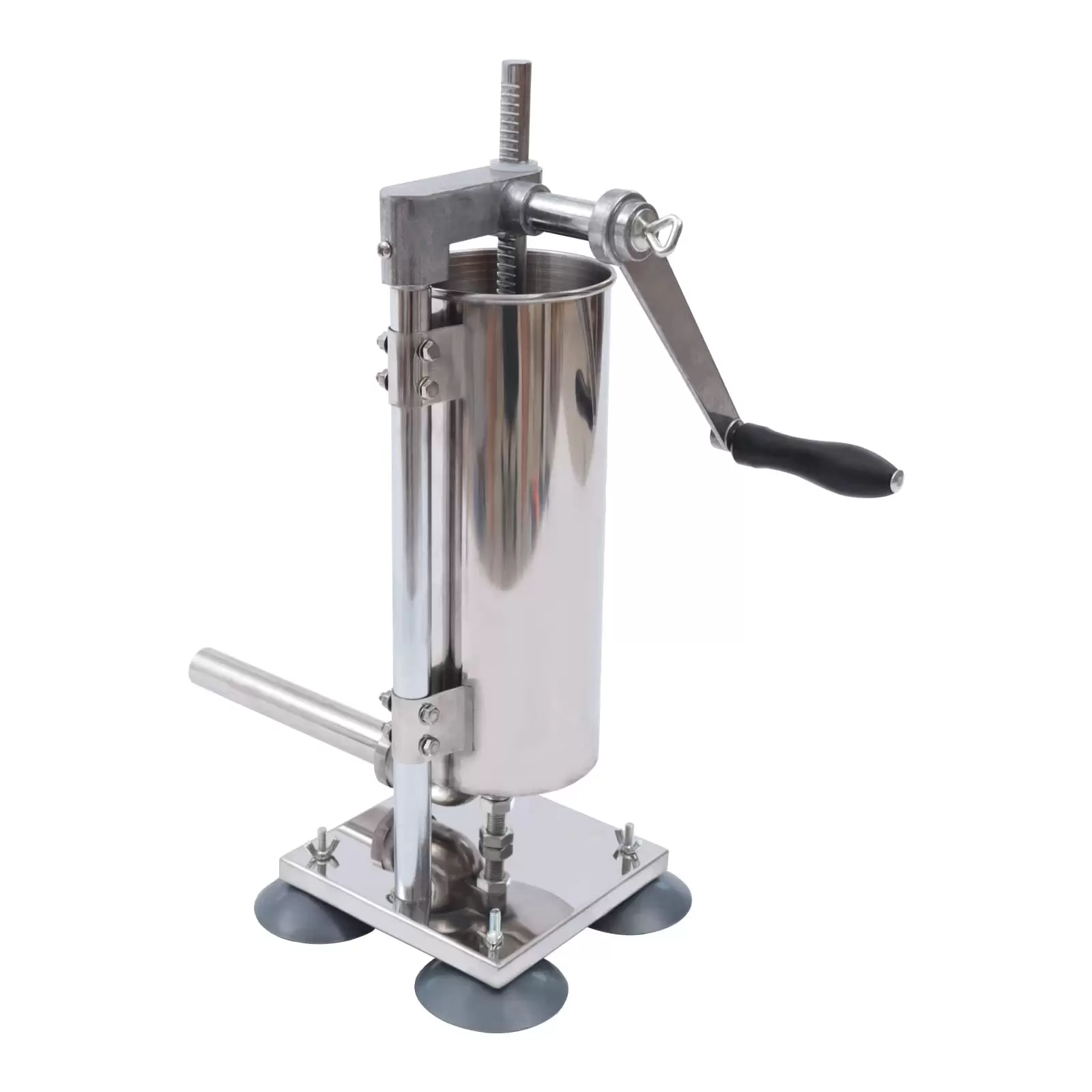 Filling machine, sausage machine, 3L, vertical, with 4 filling tubes and 4 suction cups Filling machine, sausage machine, 3L, vertical, with 4 filling tubes and 4 suction cups