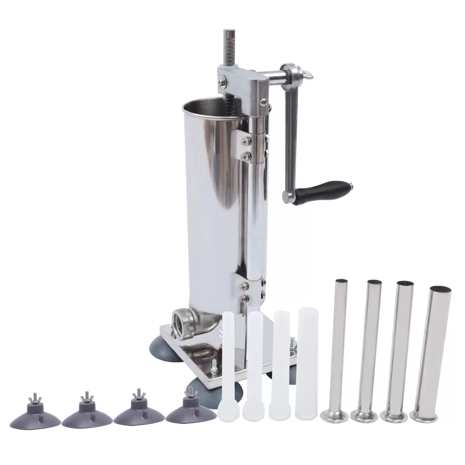 Filling machine, sausage machine, 3L, vertical, with 4 filling tubes and 4 suction cups Filling machine, sausage machine, 3L, vertical, with 4 filling tubes and 4 suction cups