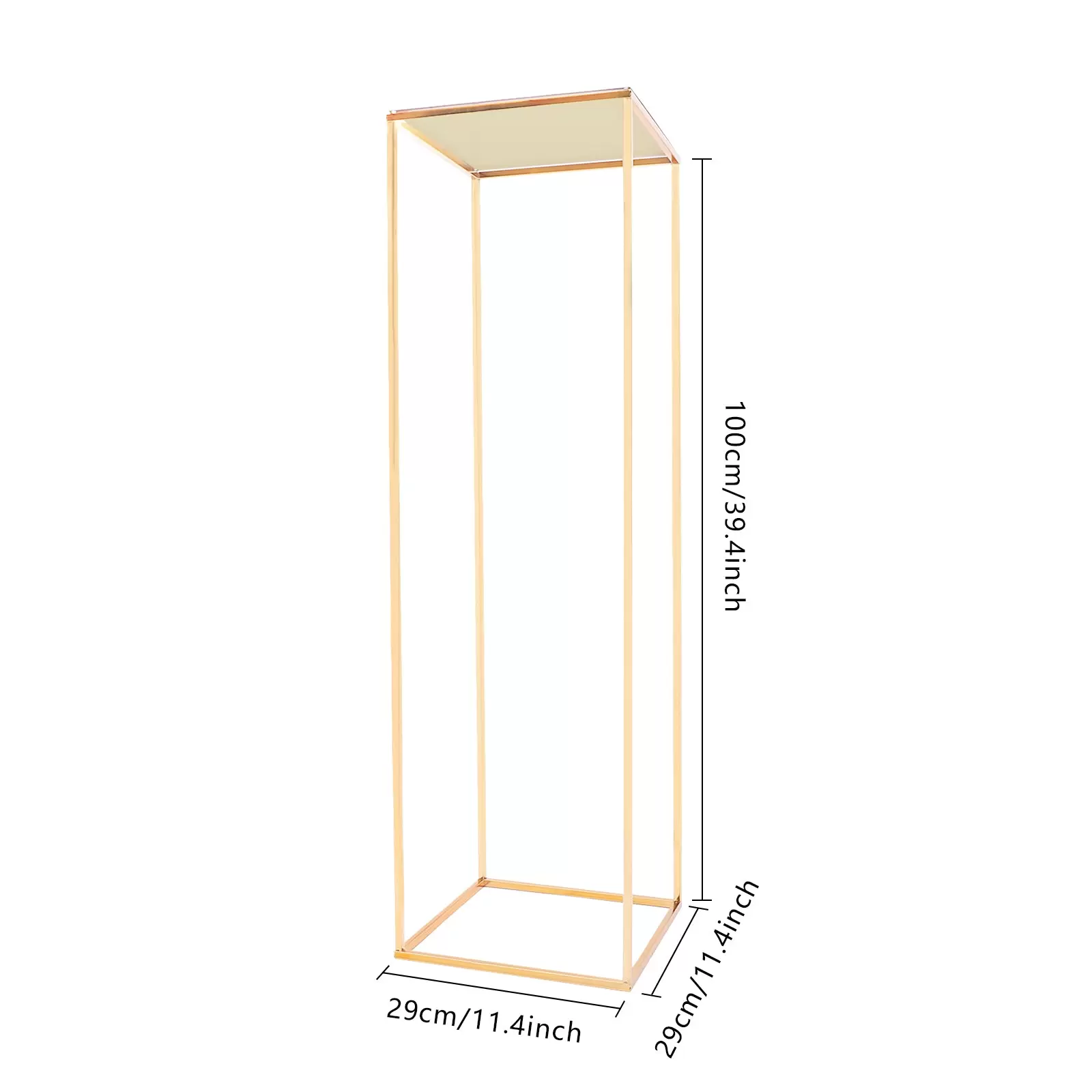 Metal Flower Stand, Modern Gold, Square, Wedding, Party Table Decoration, 29 x 29 x 100 cm Metal Flower Stand, Modern Gold, Square, Wedding, Party Table Decoration, 29 x 29 x 100 cm