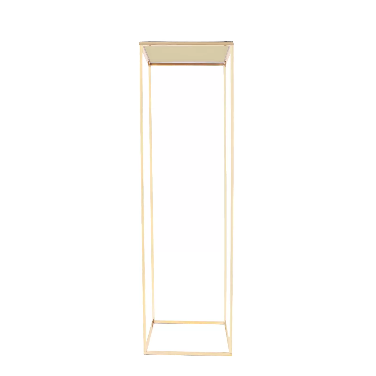 Metal Flower Stand, Modern Gold, Square, Wedding, Party Table Decoration, 29 x 29 x 100 cm