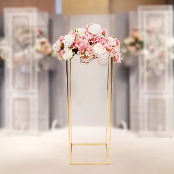 Gold Removable Flower Stand for Plants Geometric Vase for Wedding and Party