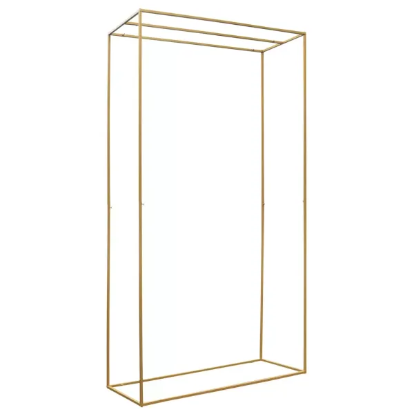 CNCEST 2.8m x 1.6m Square Metal Wedding Arch with Gold Metal Frame