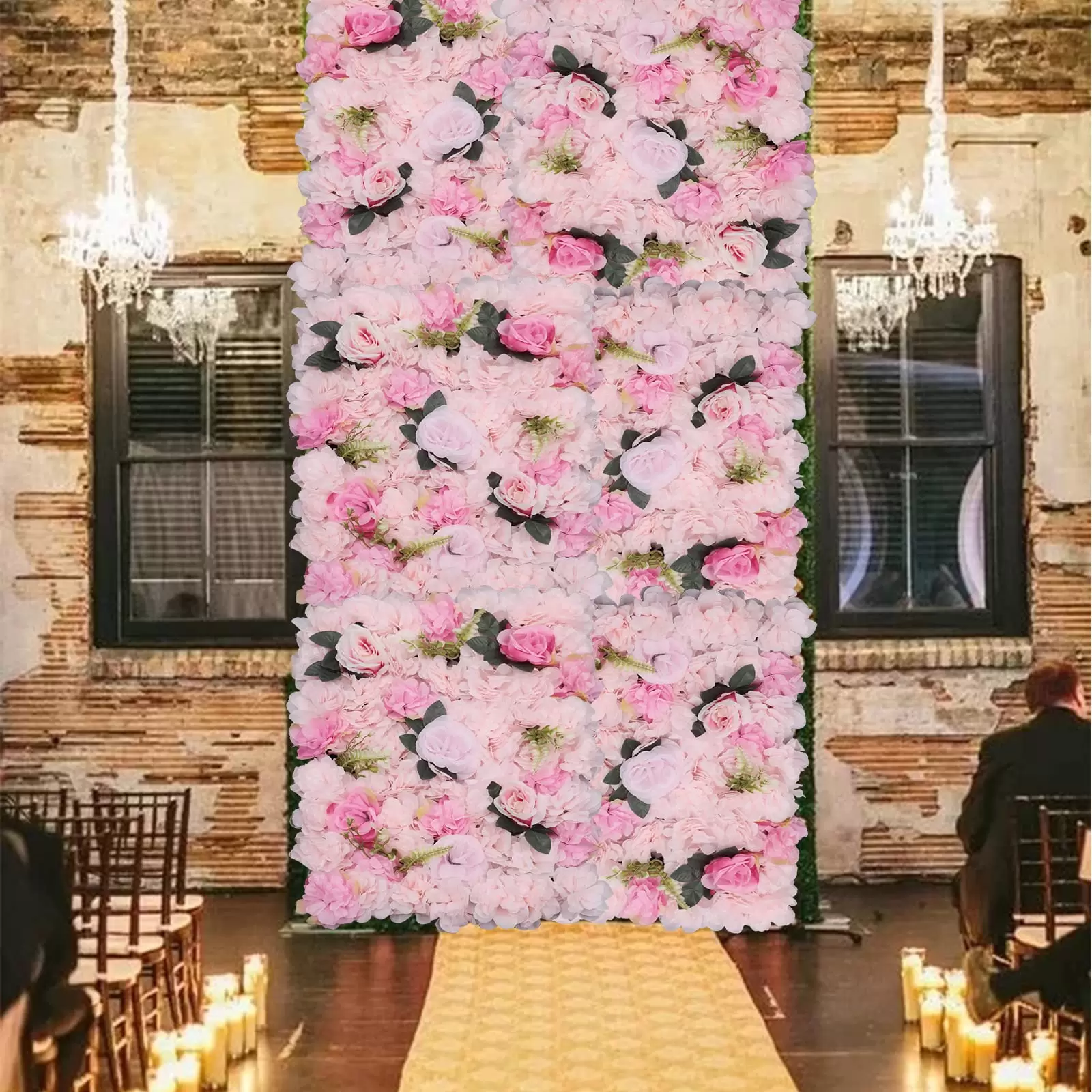 40*60cm 12x Artificial Flowers Pillar Wall Flower Wall Rose Wall DIY Background Decoration For Wedding Venue Decor Baby Shower Party Candy Wall 40*60cm 12x Artificial Flowers Pillar Wall Flower Wall Rose Wall DIY Background Decoration For Wedding Venue Decor Baby Shower Party Candy Wall