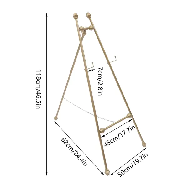 Set of 2 Iron Easel Style Easel for Oil Painting, Poster Holder, for Indoor and Outdoor Use Set of 2 Iron Easel Style Easel for Oil Painting, Poster Holder, for Indoor and Outdoor Use