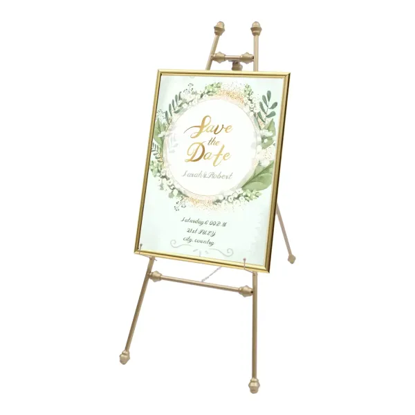 Set of 2 Iron Easel Style Easel for Oil Painting, Poster Holder, for Indoor and Outdoor Use Set of 2 Iron Easel Style Easel for Oil Painting, Poster Holder, for Indoor and Outdoor Use