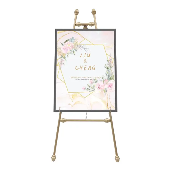 Set of 2 Iron Easel Style Easel for Oil Painting, Poster Holder, for Indoor and Outdoor Use Set of 2 Iron Easel Style Easel for Oil Painting, Poster Holder, for Indoor and Outdoor Use