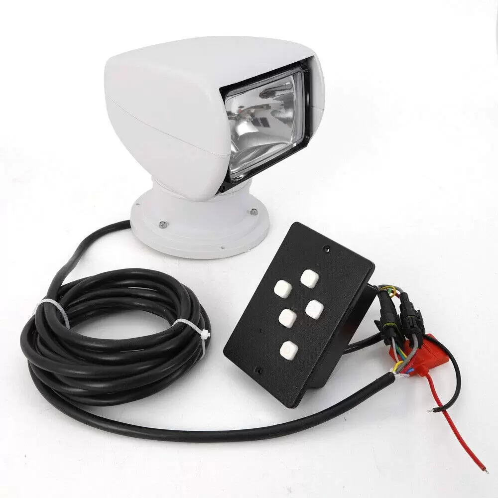 360° Searchlight With Remote Control 100 W Search Light For Work Vehicles For All Vehicles Boat Remote Control Spotlight  For Yachts Coast Guards