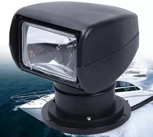 100W 12V 360° Rotating Searchlight with Remote Control for Boat House Field
