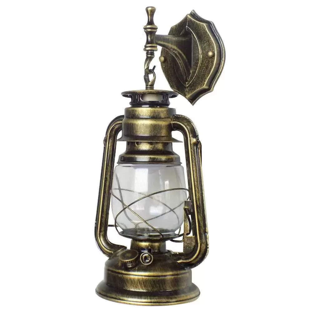 Transparent Plastic Wall Light  Retro Style Wall Light  Corridor Lantern With E27 Bulb for Hallways Stairways Restaurants Bronze Green
