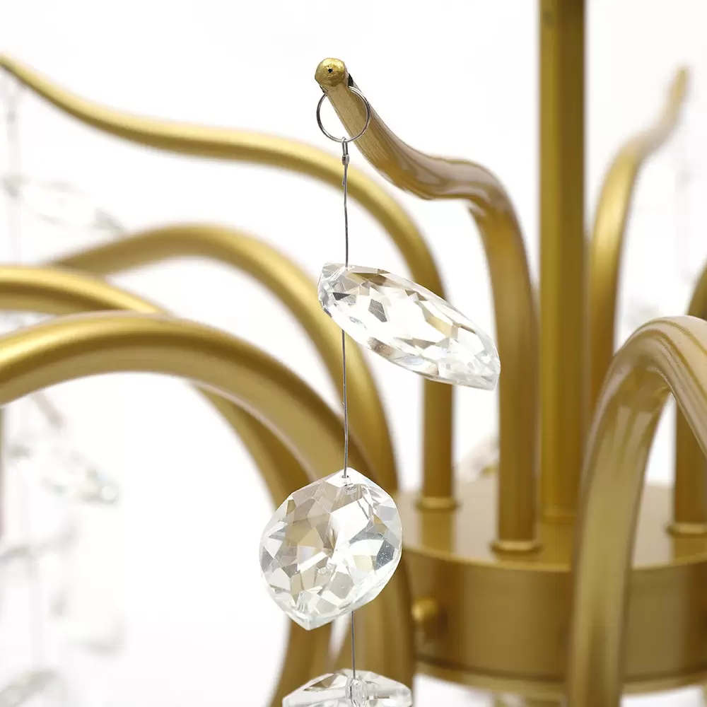 Crystal Ceiling Light, Metal Chandelier, 12W, Gold Design, Living Room, Chandelier, Luxury Decoration Crystal Ceiling Light, Metal Chandelier, 12W, Gold Design, Living Room, Chandelier, Luxury Decoration