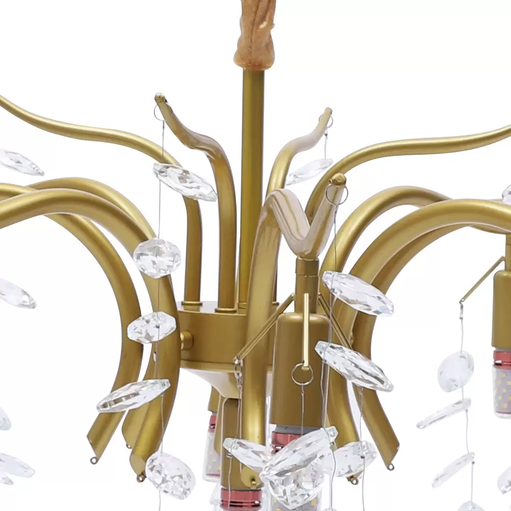 Crystal Ceiling Light, Metal Chandelier, 12W, Gold Design, Living Room, Chandelier, Luxury Decoration Crystal Ceiling Light, Metal Chandelier, 12W, Gold Design, Living Room, Chandelier, Luxury Decoration