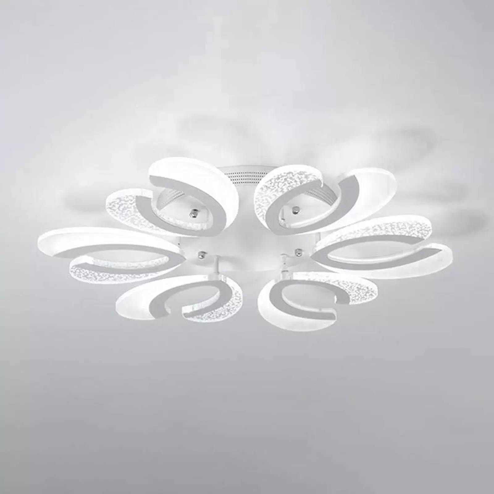 Modern 6-Arm Flower Shape LED Lamp, Dimmable LED Lighting Acrylic (72W)