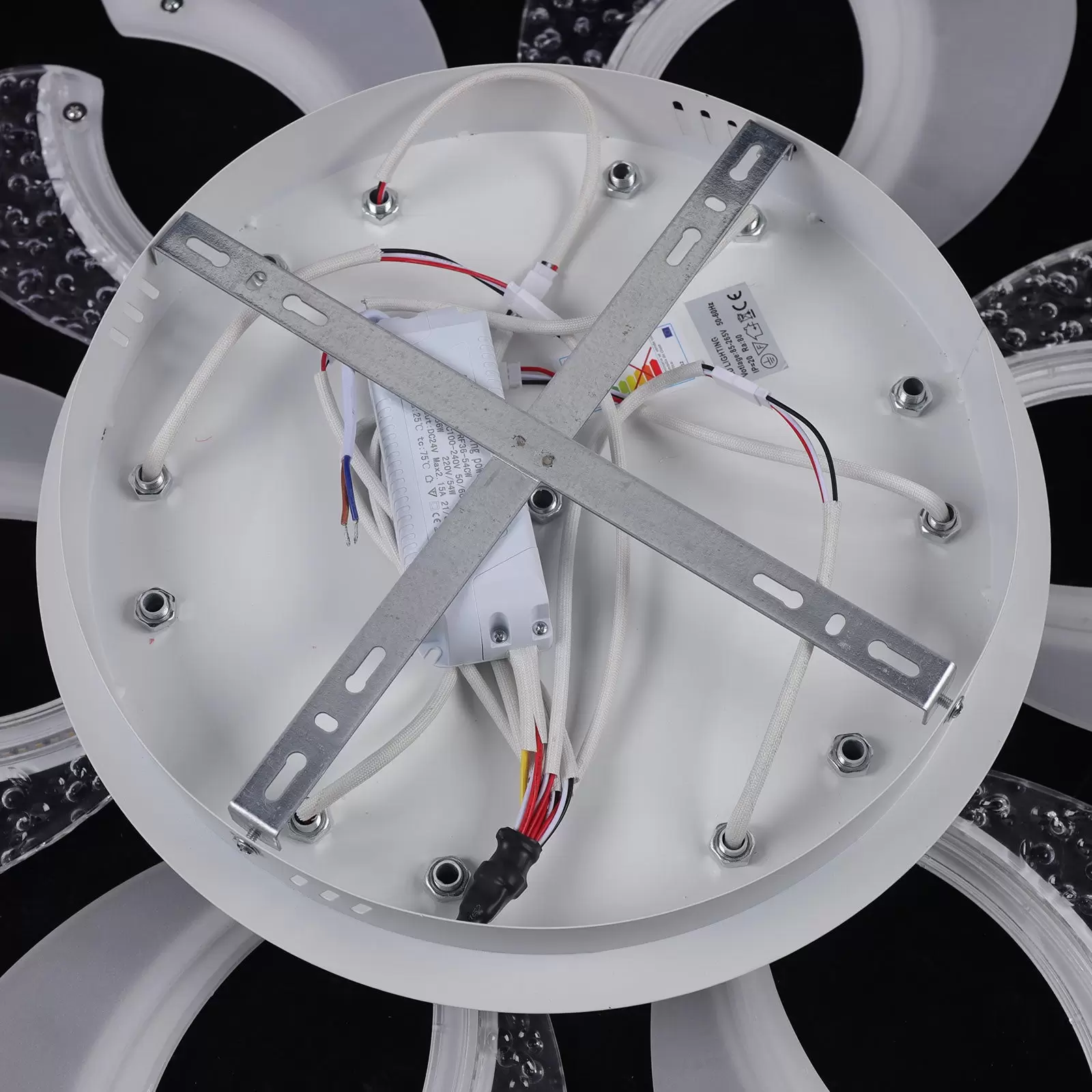 Modern 6-Arm Flower Shape LED Lamp, Dimmable LED Lighting Acrylic (72W)