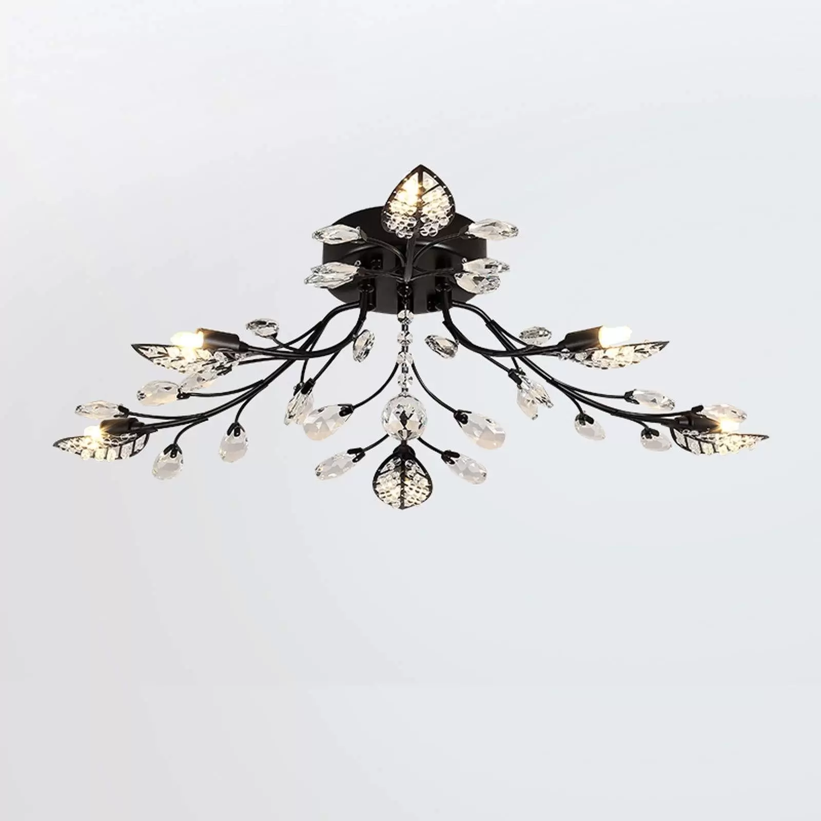 6-Flame Ceiling Light LED Ceiling Light for Living Room Balcony Hall Kitchen Chandelier