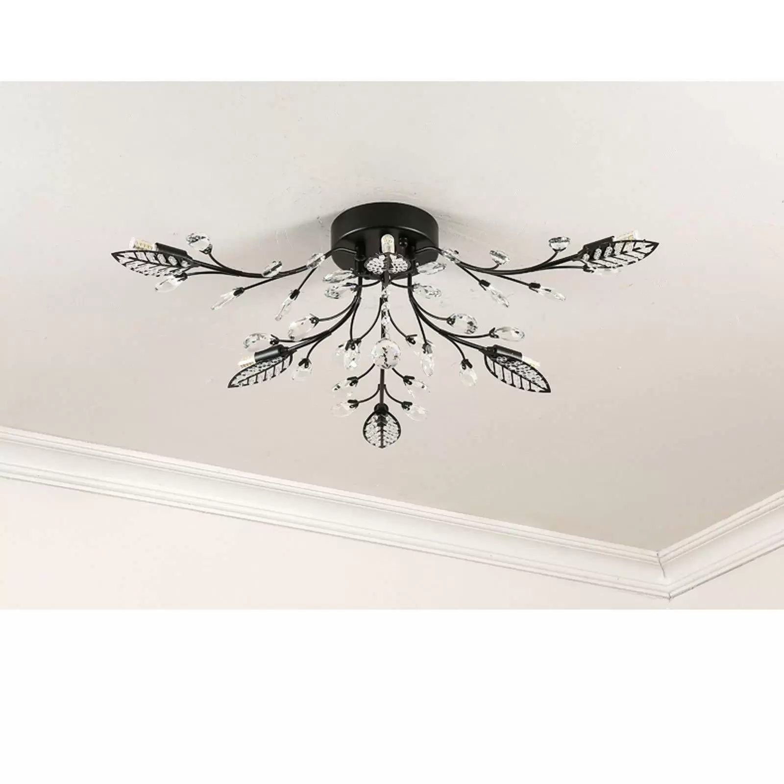 6-Flame Ceiling Light LED Ceiling Light for Living Room Balcony Hall Kitchen Chandelier