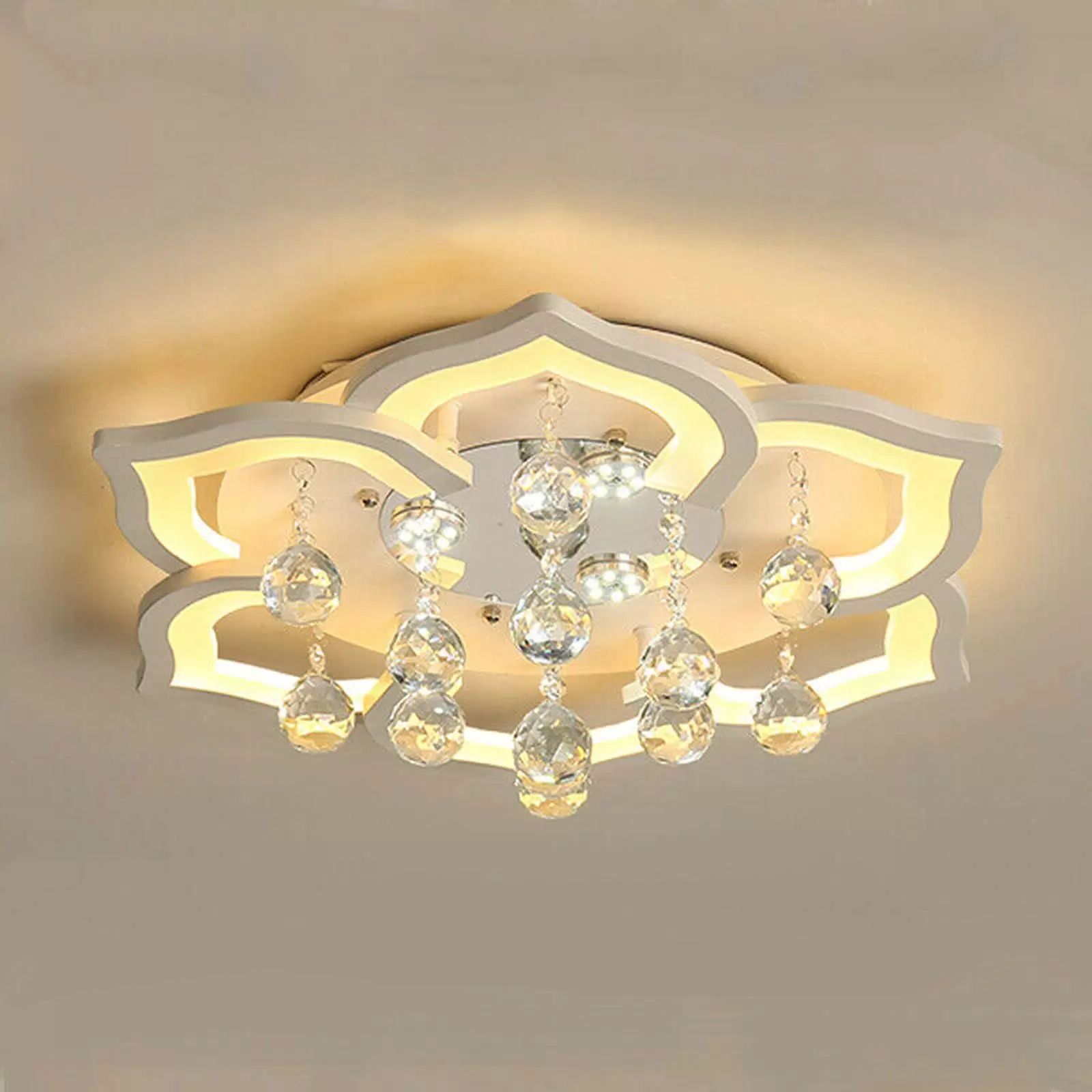 Modern Acrylic Chandelier - 60 W - For Flush Mounting - 85-265 V - Acrylic - Metal - Crystal Modern Acrylic Chandelier - 60 W - For Flush Mounting - 85-265 V - Acrylic - Metal - Crystal