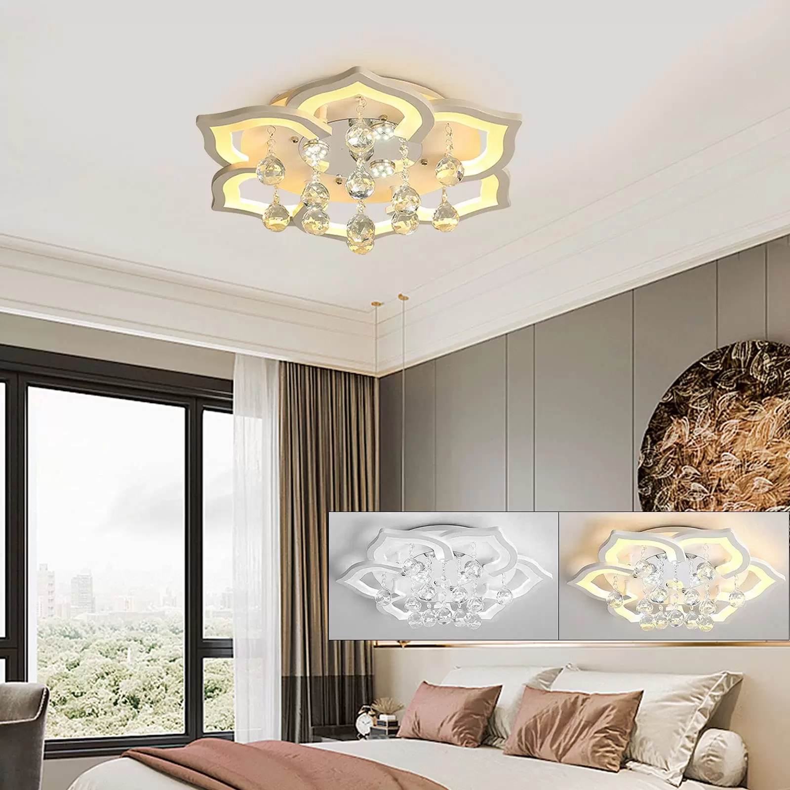 Modern Acrylic Chandelier - 60 W - For Flush Mounting - 85-265 V - Acrylic - Metal - Crystal Modern Acrylic Chandelier - 60 W - For Flush Mounting - 85-265 V - Acrylic - Metal - Crystal