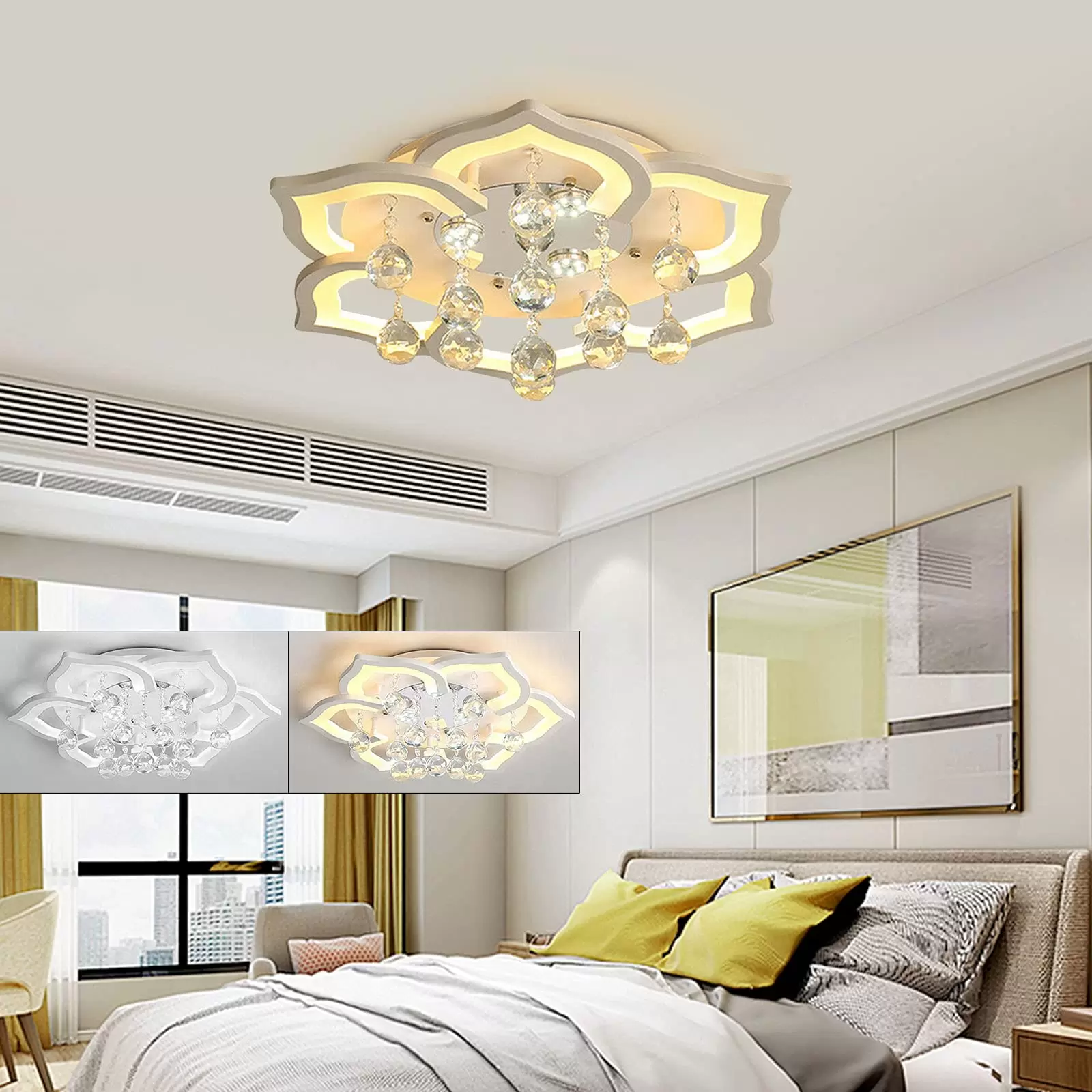 Modern Acrylic Chandelier - 60 W - For Flush Mounting - 85-265 V - Acrylic - Metal - Crystal Modern Acrylic Chandelier - 60 W - For Flush Mounting - 85-265 V - Acrylic - Metal - Crystal