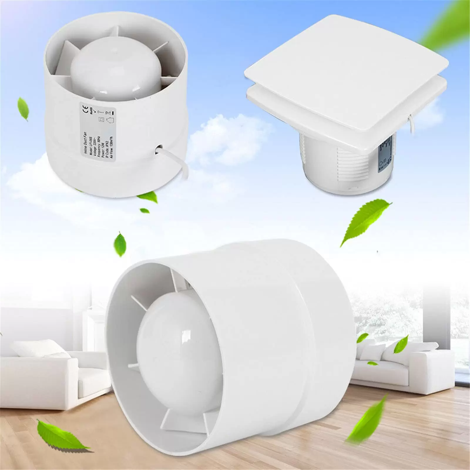 Bathroom Extractor Fan - Super Powerful Motor with Ball Bearing - 100mm