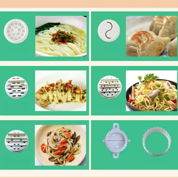 160W Electric Pasta Machine Fully Automatic Pasta Machine with 9 Molds Automatic Household Noodle Maker for Making Nutritious and Healthy Pasta 160W Electric Pasta Machine Fully Automatic Pasta Machine with 9 Molds Automatic Household Noodle Maker for Making Nutritious and Healthy Pasta