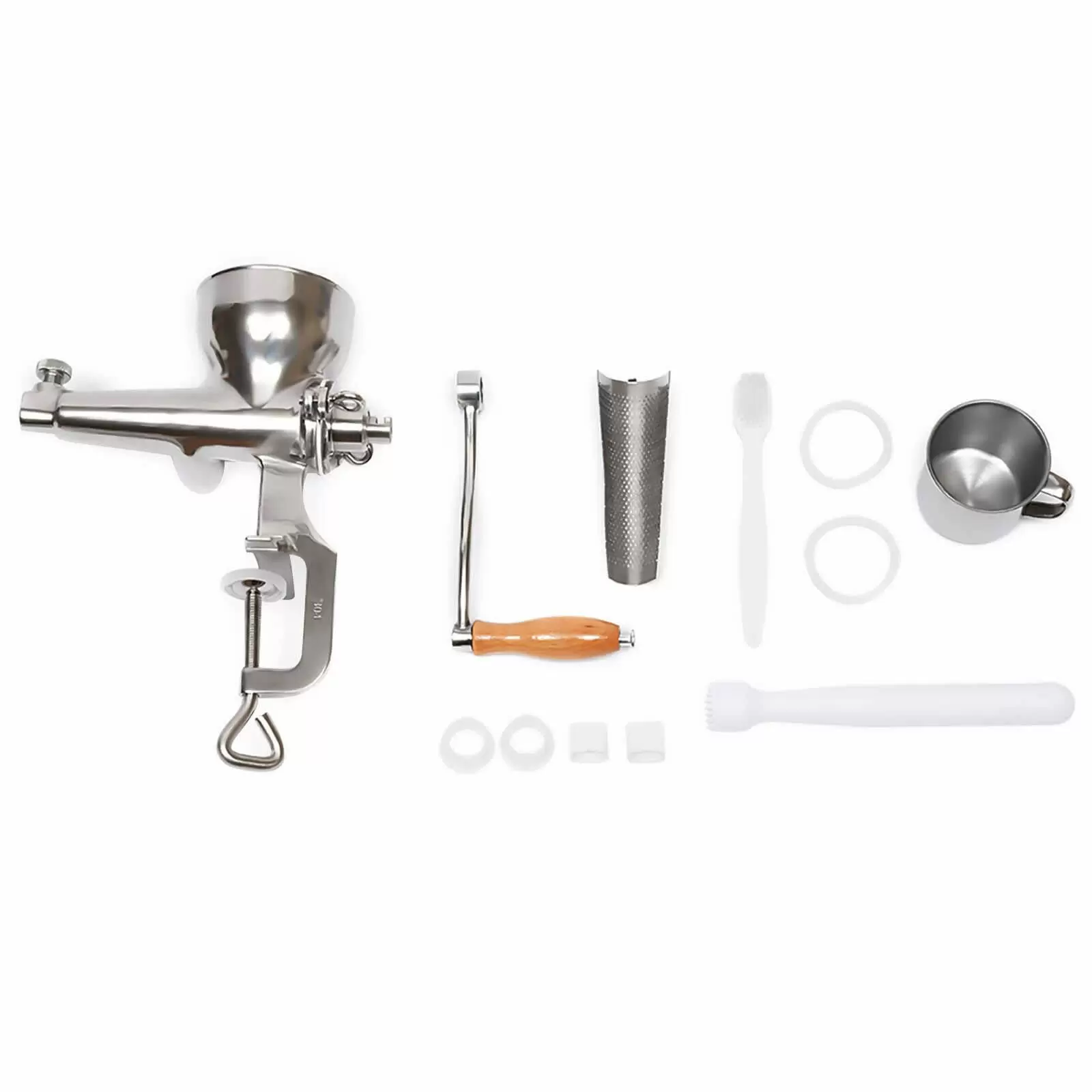 Manual Fruit Juicer, Stainless Steel Fruit and Vegetable Squeezer, Juice Extractor for Kitchen
