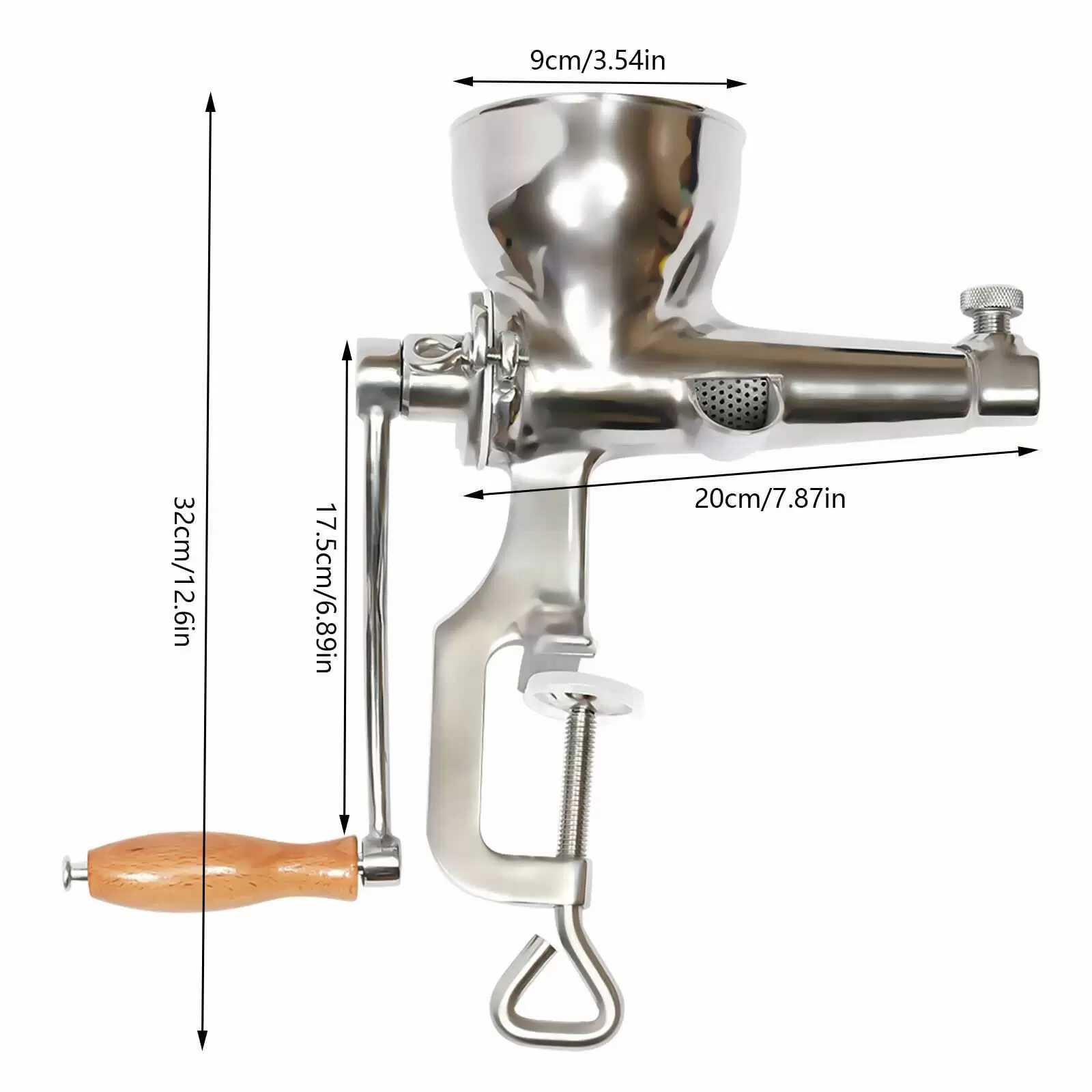 Manual Fruit Juicer, Stainless Steel Fruit and Vegetable Squeezer, Juice Extractor for Kitchen