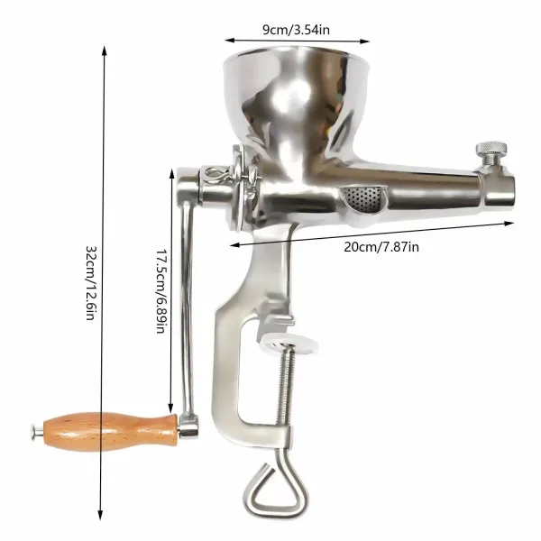 Manual Fruit Juicer, Stainless Steel Fruit and Vegetable Squeezer, Juice Extractor for Kitchen
