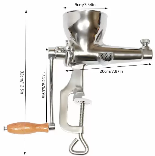 Manual Fruit Juicer, Stainless Steel Fruit and Vegetable Squeezer, Juice Extractor for Kitchen