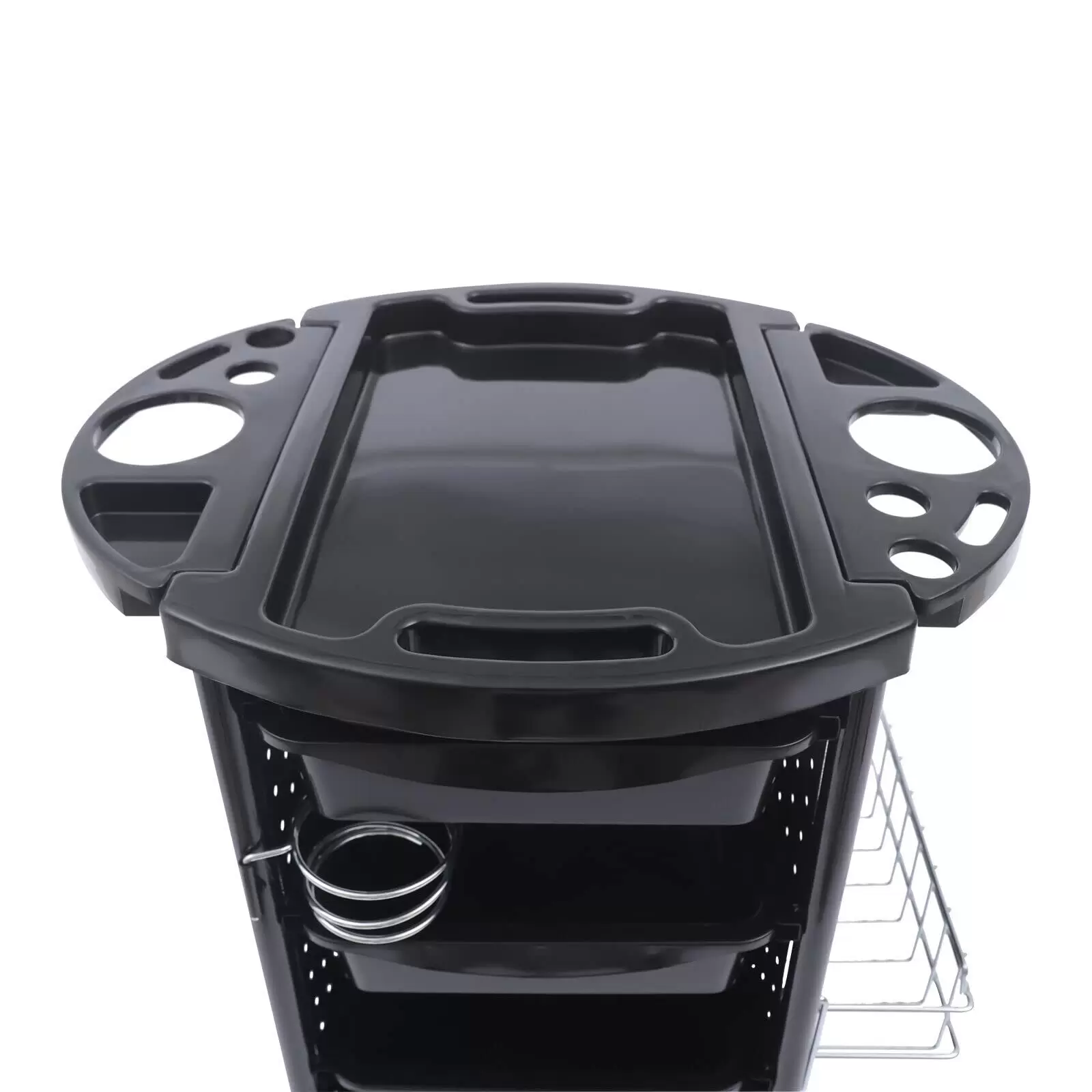 Hairdresser Trolley Beauty Rolling Cart 5 Drawers with Casters for Hairdresser and Salon Kitchen and Bathroom Hairdressing Trolley Black