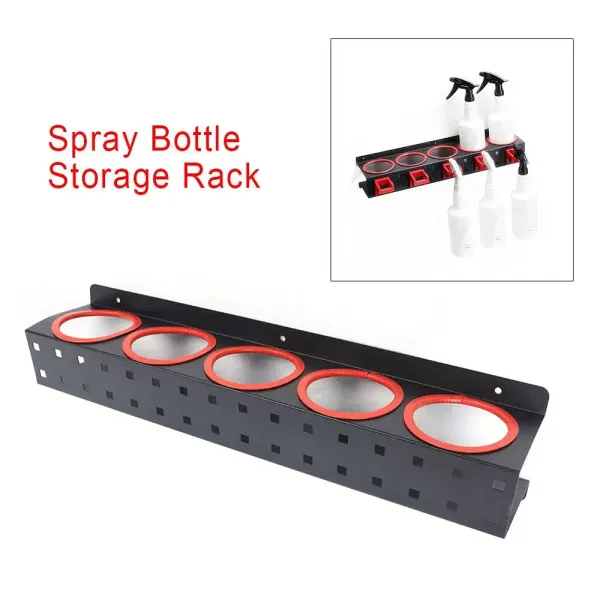 Spray Bottle Storage Rack Abrasive Material Hang Rail Detailing Tool Organizer Wall-mounted Watering Can Rack Multi-function Tool