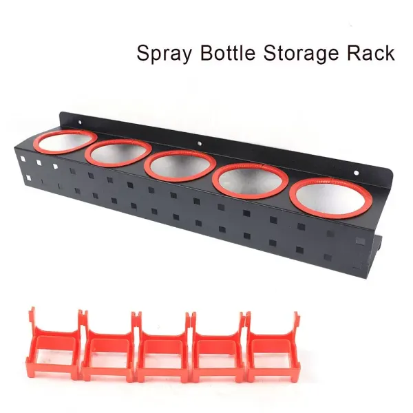 Spray Bottle Storage Rack Abrasive Material Hang Rail Detailing Tool Organizer Wall-mounted Watering Can Rack Multi-function Tool Spray Bottle Storage Rack Abrasive Material Hang Rail Detailing Tool Organizer Wall-mounted Watering Can Rack Multi-function Tool