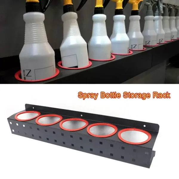 Spray Bottle Storage Rack Abrasive Material Hang Rail Detailing Tool Organizer Wall-mounted Watering Can Rack Multi-function Tool