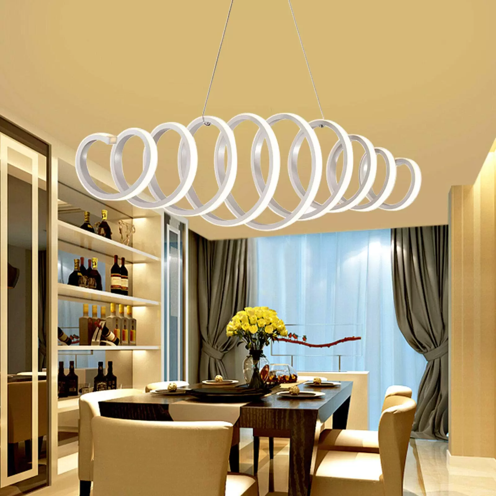 88W S-Shaped LED Chandelier - Dimmable - Creative Design - Hanging Ceiling Light - Modern - Cold/Warm Light 88W S-Shaped LED Chandelier - Dimmable - Creative Design - Hanging Ceiling Light - Modern - Cold/Warm Light