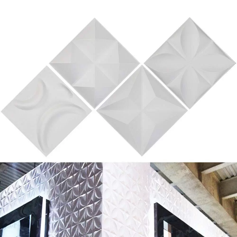 12 Pack 3D PVC Wall Panels Environmentally Friendly Fireproof Waterproof Wallpaper Wall Decor 12" x 12" 12 Pack 3D PVC Wall Panels Environmentally Friendly Fireproof Waterproof Wallpaper Wall Decor 12" x 12"