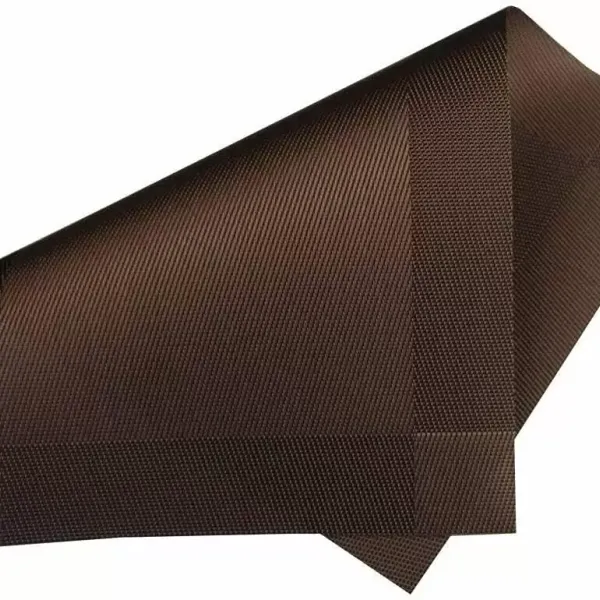 Placemats Set of 4 Non-Slip Washable 45 x 30 cm PVC Non-Slip Heat Resistant Placemats for Kitchen Restaurant (Brown)