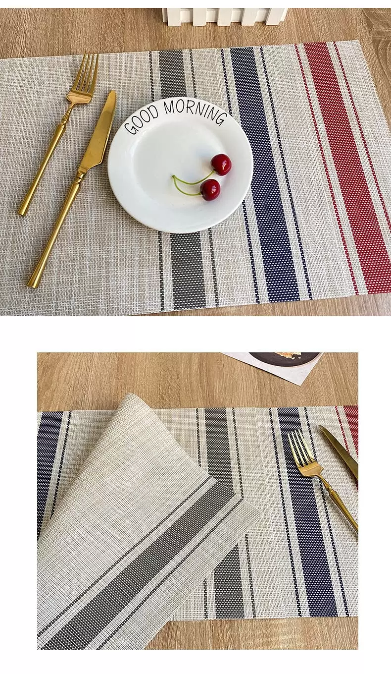 PVC Placemats 4 Placemats Heat-resistant Placemats Anti-fouling Placemats for Restaurant