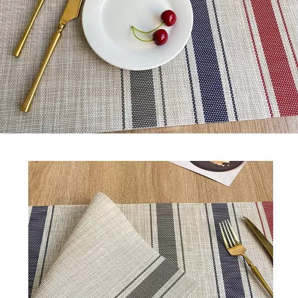 PVC Placemats 4 Placemats Heat-resistant Placemats Anti-fouling Placemats for Restaurant