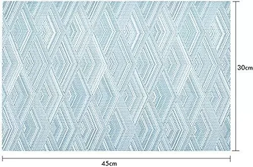 Placemats Set of 4 Non-Slip Washable Placemats 45 x 30 cm PVC Non-Slip Heat Resistant Placemats for Kitchen