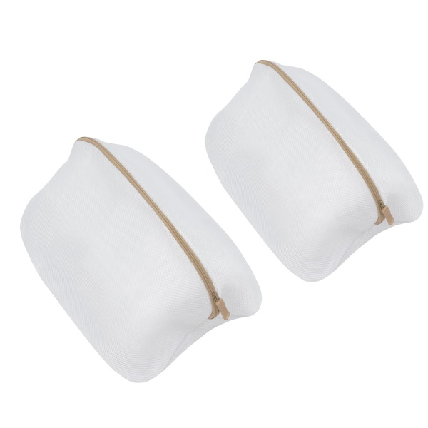 Set of 2 Mesh Laundry Nets with Zipper for Washing Machine Delicates, Thin Underwear and Socks