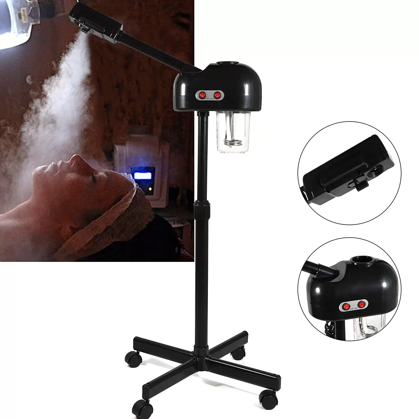 Cncest Facial Sauna Steamer Facial Steamer Facial Steam Humidifier Equipment Facial Sauna Mist Steamer Black Used In Hospitals Beauty Salons And Spas Cncest Facial Sauna Steamer Facial Steamer Facial Steam Humidifier Equipment Facial Sauna Mist Steamer Black Used In Hospitals Beauty Salons And Spas