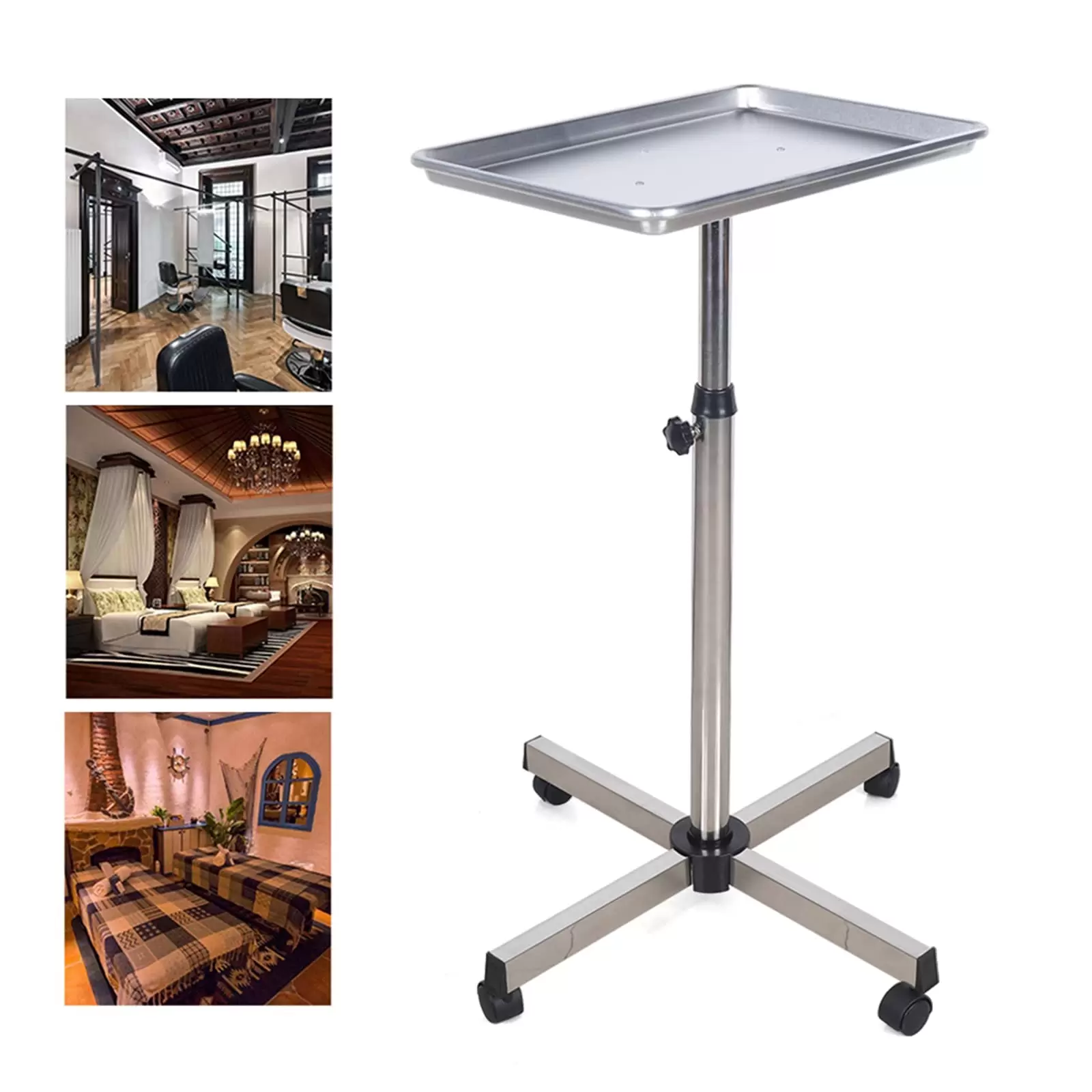 Salon Instrument Tray Beauty Rolling Cart Mobile Beauty Trolley Cart Universal Salon Trolley with Aluminum Alloy Tray Home Bathroom Hair Salon Cart Salon Instrument Tray Beauty Rolling Cart Mobile Beauty Trolley Cart Universal Salon Trolley with Aluminum Alloy Tray Home Bathroom Hair Salon Cart