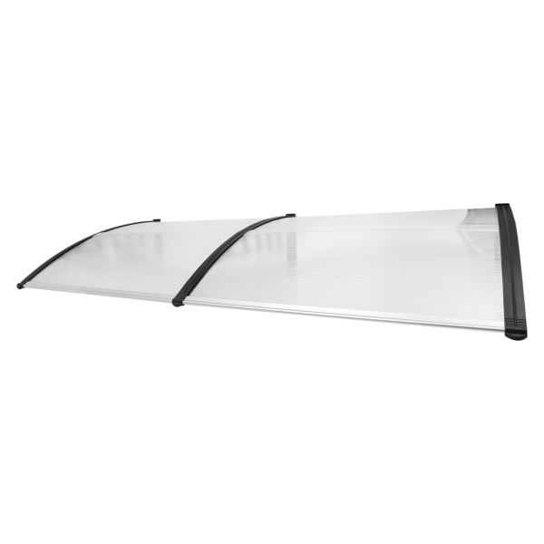 Door roof made of plastic and polycarbonate - weather protection - transparent - 200 cm