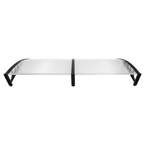 Door roof made of plastic and polycarbonate - weather protection - transparent - 200 cm
