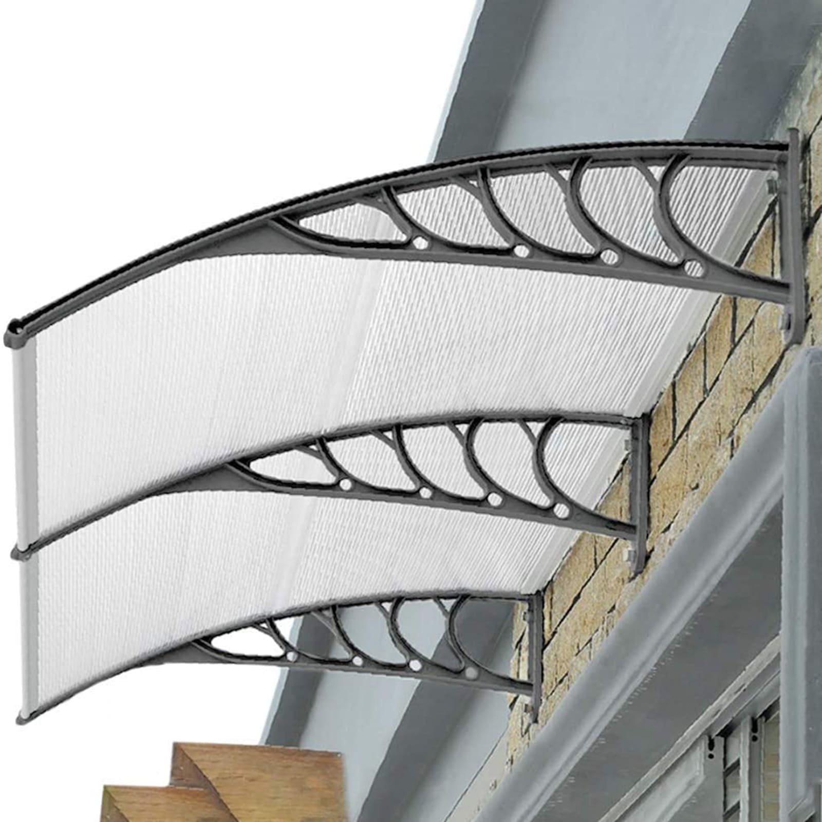 Transparent Outdoor Door Awning Against Rain Porch Door Awning Window Garden Awning 240 * 80cm Sustainability Transparency