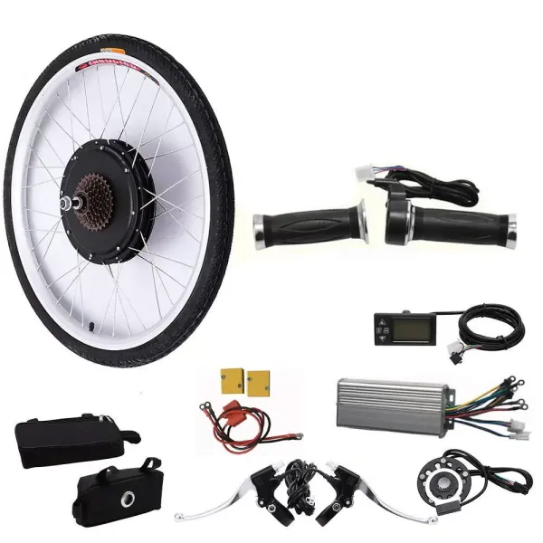26" 36V 800W Rear Wheel Electric Bike Motor Conversion Kit E-bike LCD Display Sturdy and Durable Electric Bicycle Motor Kit