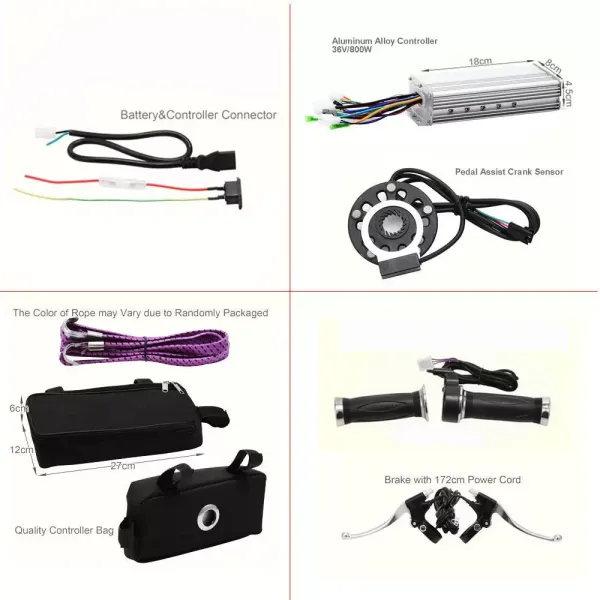 26" 36V 800W Rear Wheel Electric Bike Motor Conversion Kit E-bike LCD Display Sturdy and Durable Electric Bicycle Motor Kit