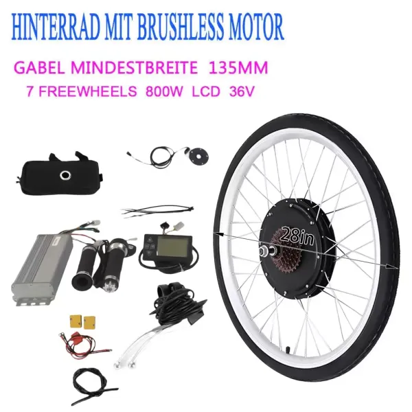 28" 36V 800W Rear Wheel Rear Motor LCD E-bike Electric Bike Conversion Kit Electric Bicycle Modified Set 28" 36V 800W Rear Wheel Rear Motor LCD E-bike Electric Bike Conversion Kit Electric Bicycle Modified Set