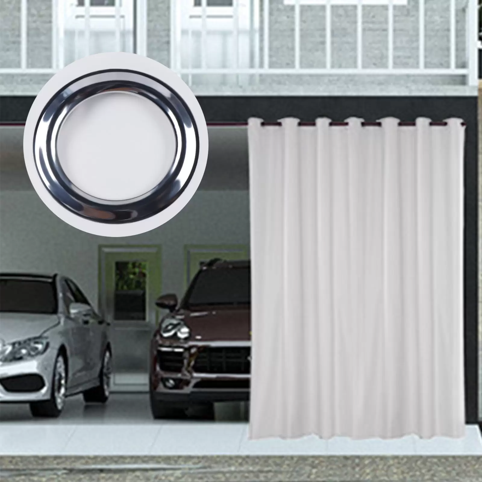 Outdoor Waterproof Curtains, 6 Pack, with Metal Grommets, Blocks 70-90% Sunlight and UV Rays, Windproof Outdoor Waterproof Curtains, 6 Pack, with Metal Grommets, Blocks 70-90% Sunlight and UV Rays, Windproof